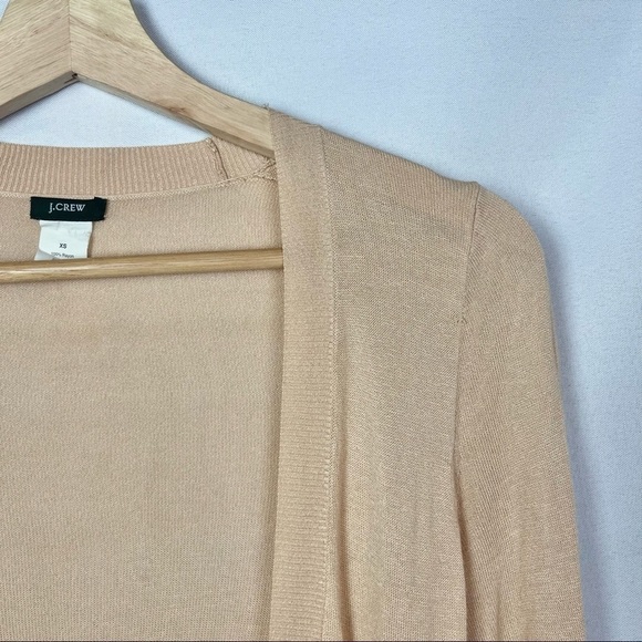 J. Crew Light Brown Button Down Lightweight Cardigan XS - Picture 3 of 3